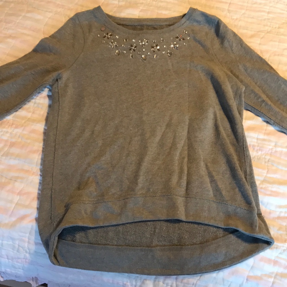 Super soft neck embellished sweater